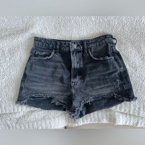 Zara Black Denim Cutoff Shorts